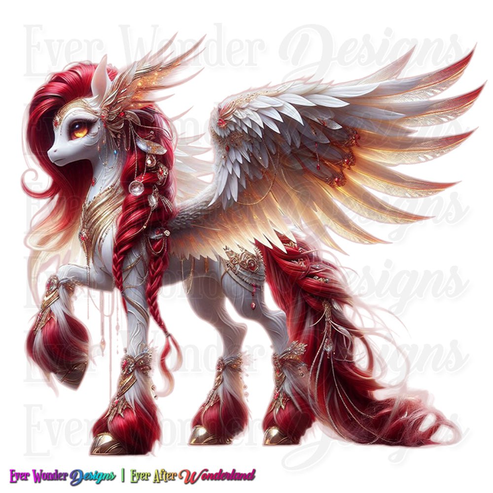 Majestic Pegasus Ponies Stickers