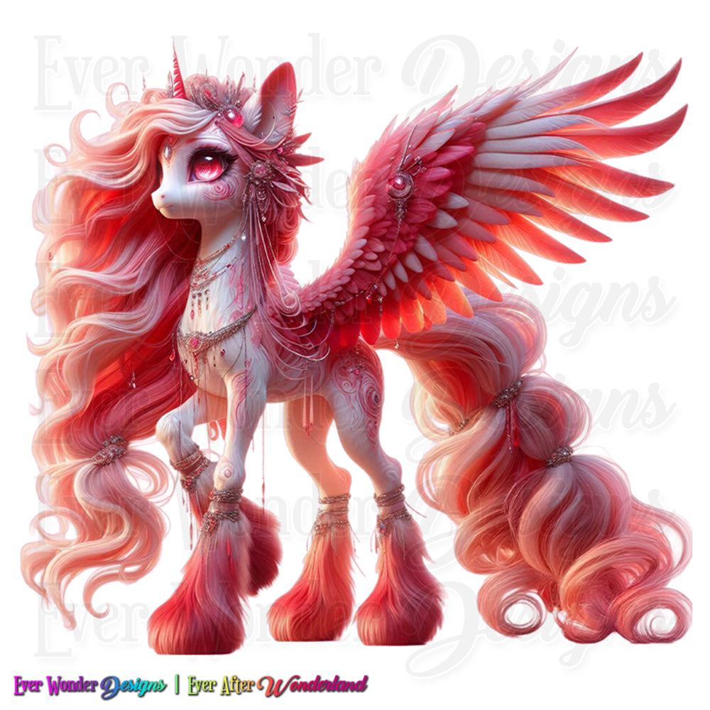 Majestic Pegasus Ponies Stickers