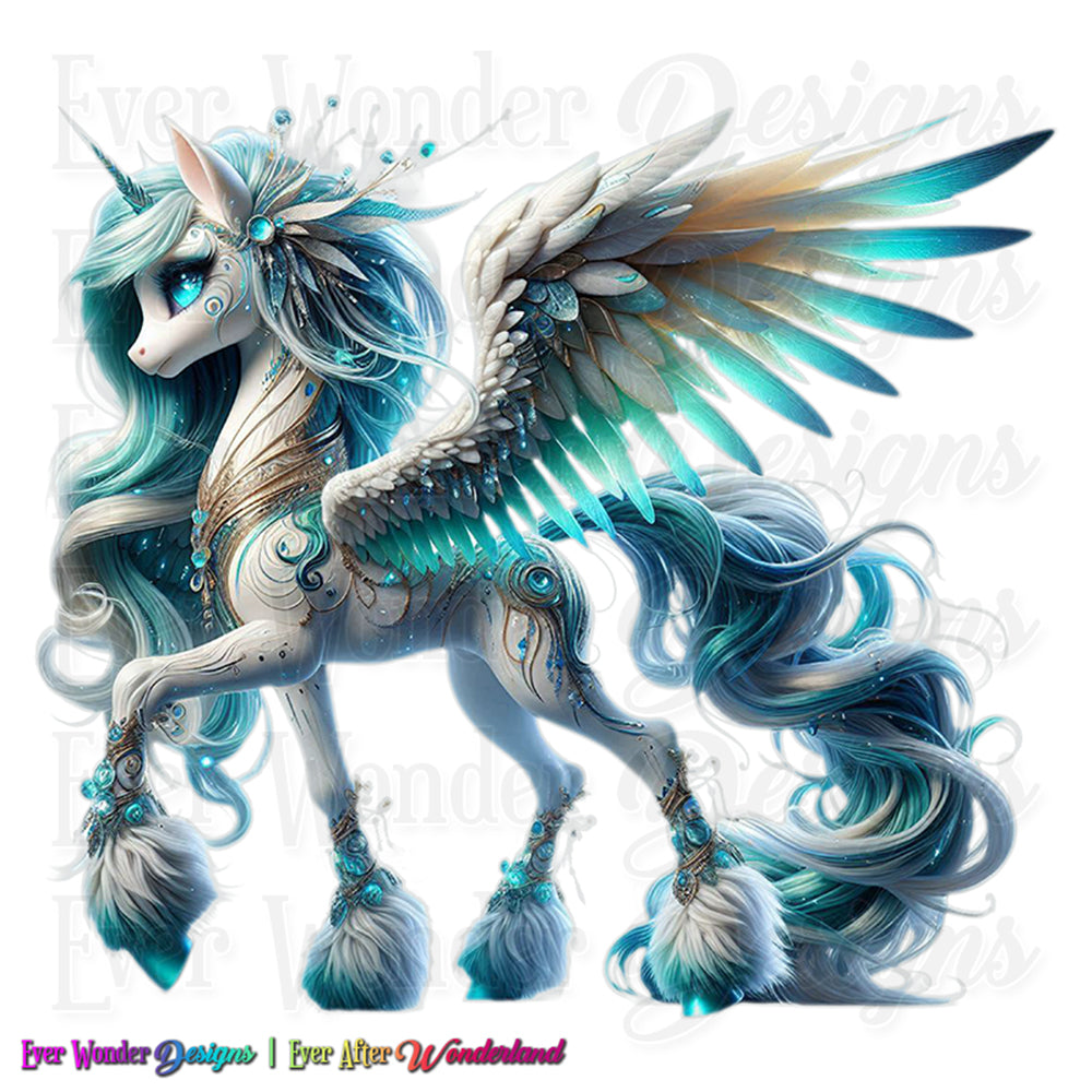 Majestic Pegasus Ponies Stickers