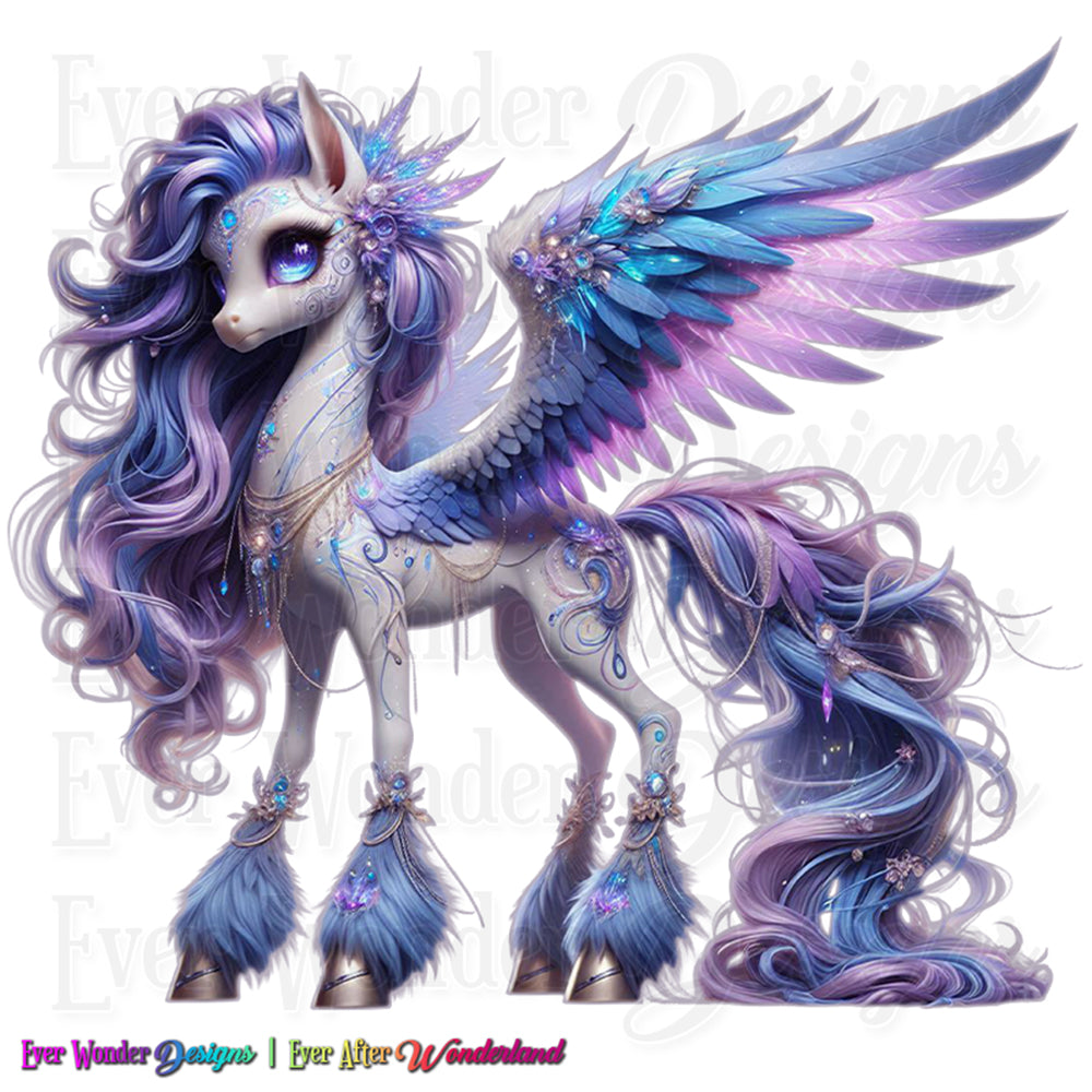 Majestic Pegasus Ponies Stickers