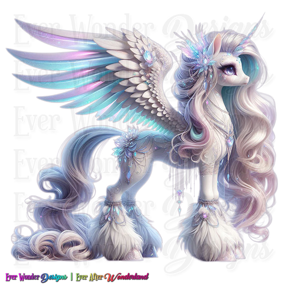 Majestic Pegasus Ponies Stickers