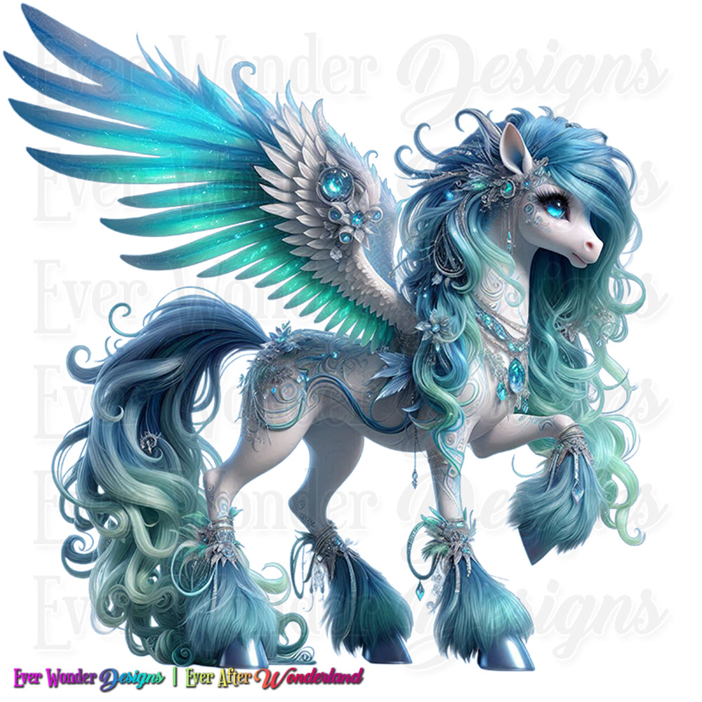 Majestic Pegasus Ponies Stickers