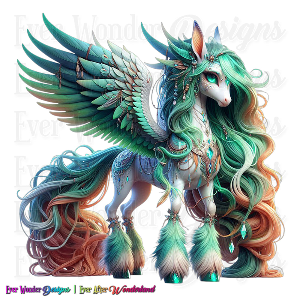 Majestic Pegasus Ponies Stickers