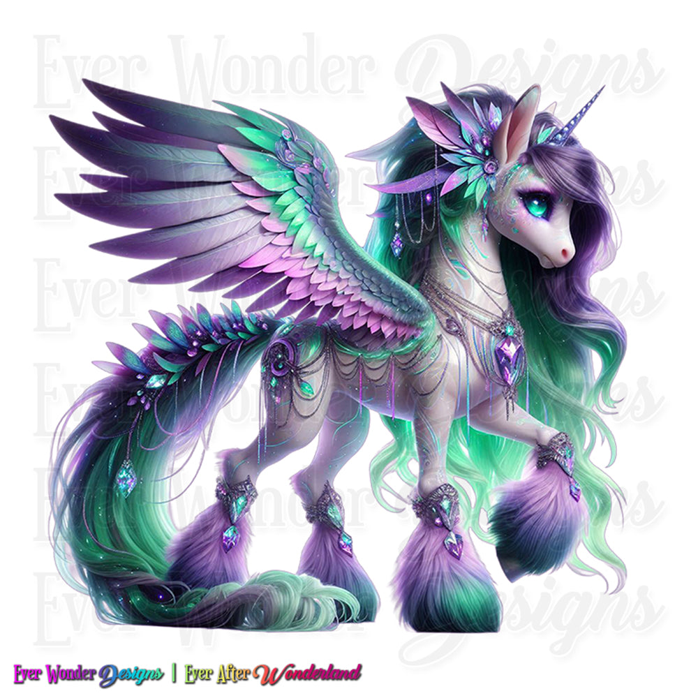 Majestic Pegasus Ponies Stickers