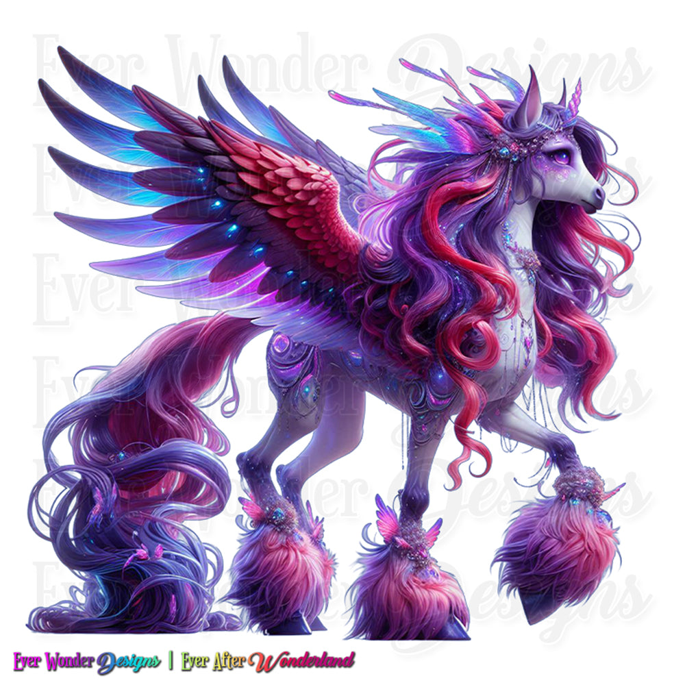 Majestic Pegasus Ponies Stickers