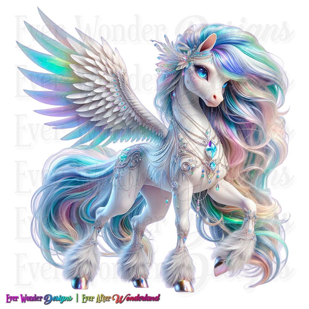 Majestic Pegasus Ponies Stickers